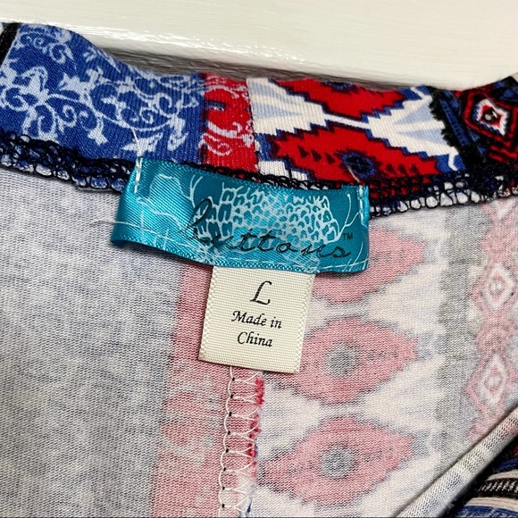 Francesca’s Paisley Boho Hippie Flared Leggings - Picture 5 of 6